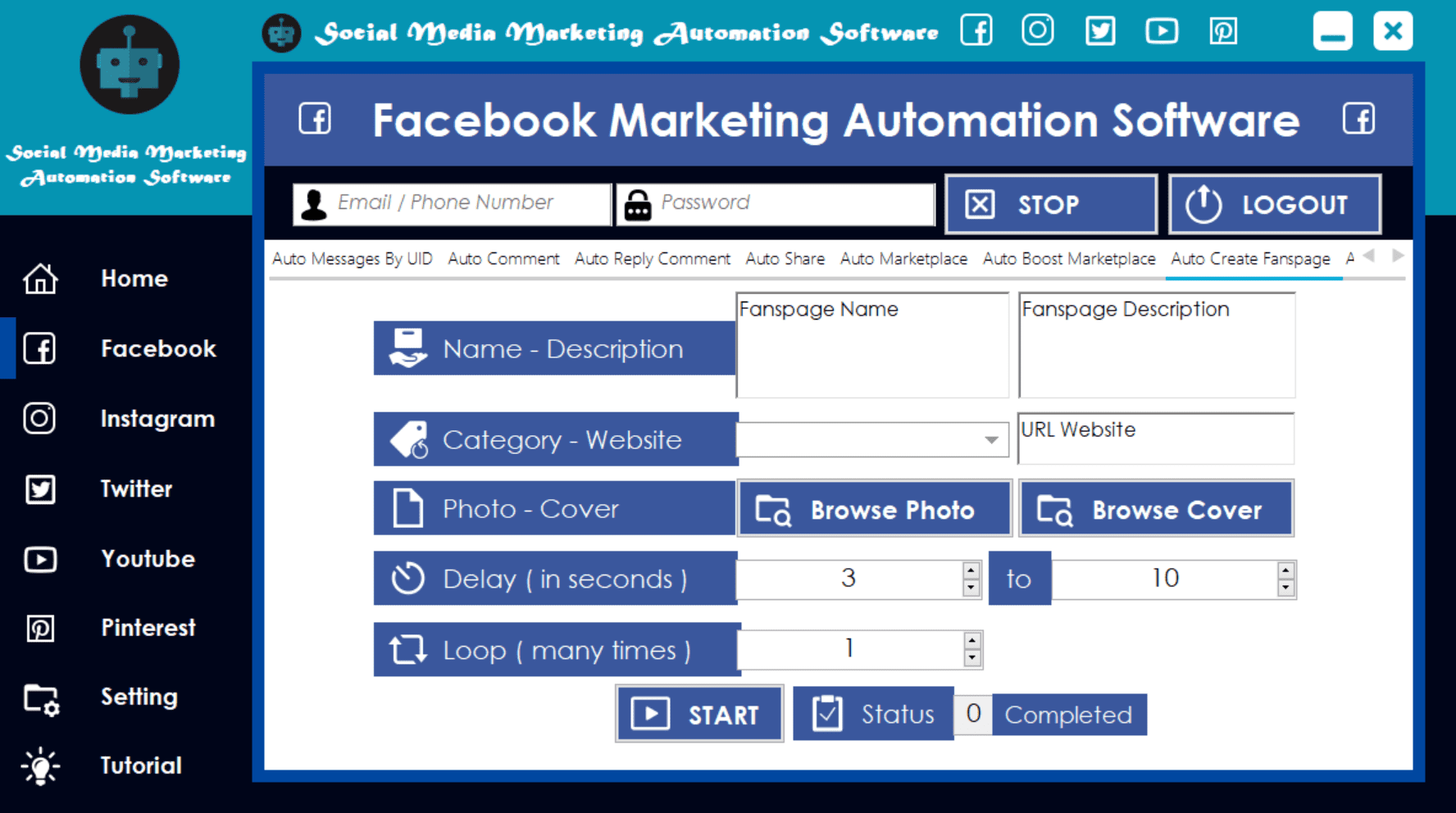 Auto Create Fanspage