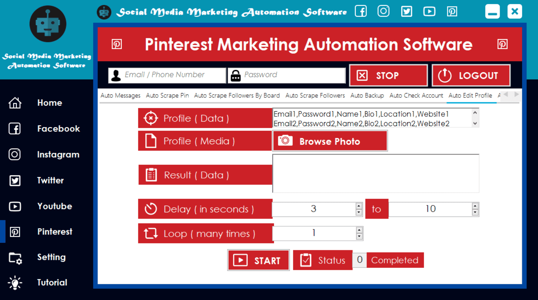 Auto Edit Profile