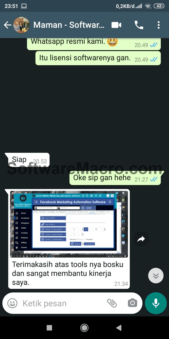 Testimonial Social Media Marketing Automation Software - SoftwareMacro.com